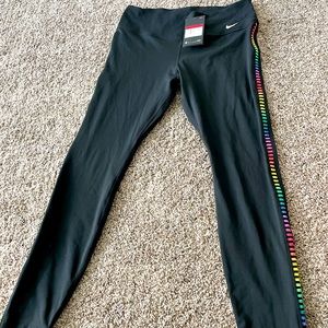 Nike leggings with rainbow detail